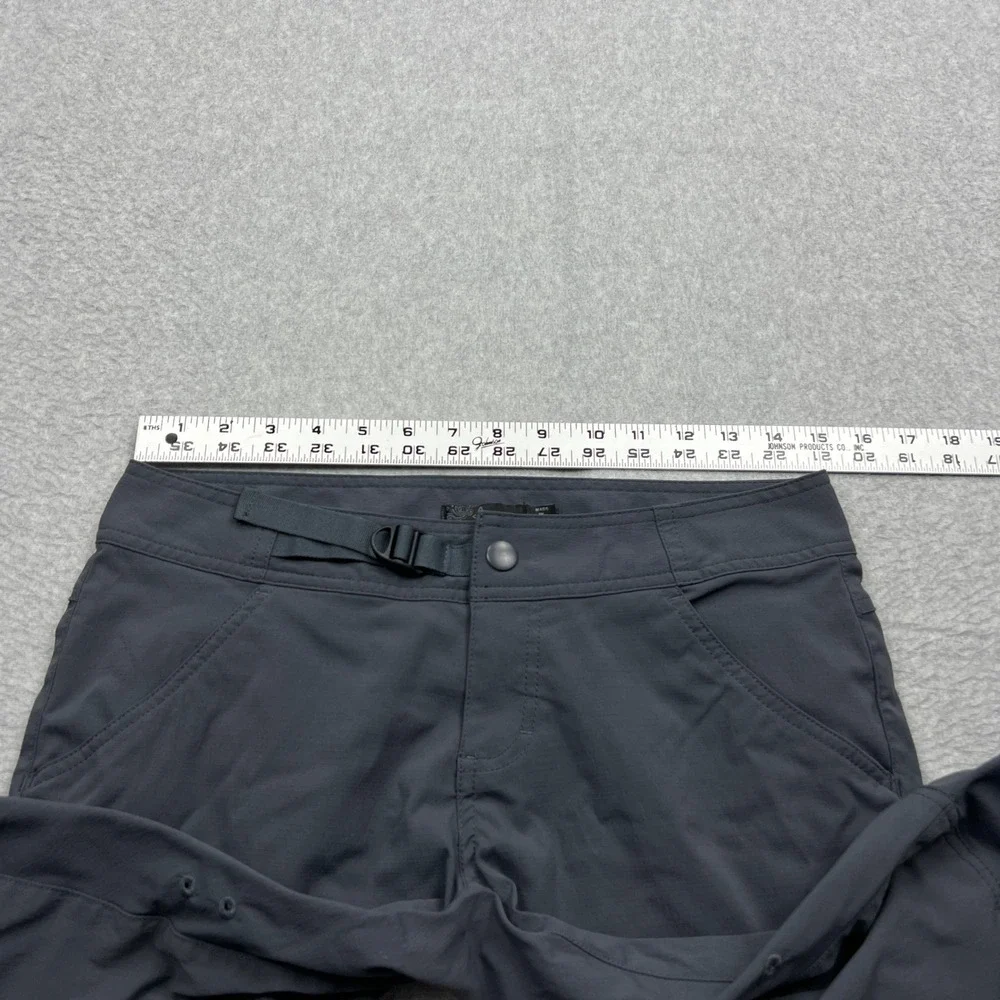 Prana Jasmine Knicker Womens 6 Gray Belted Hiking Outdoor Travel Capri Pant